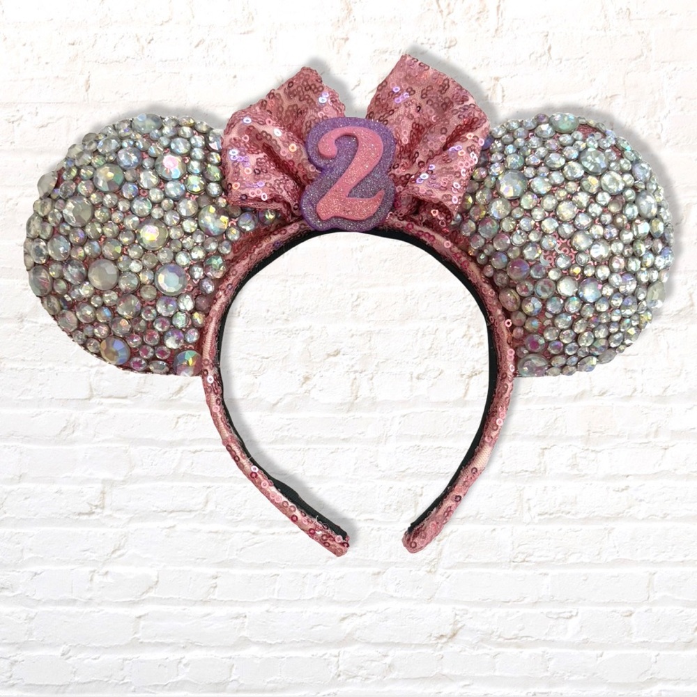 Disney Sparkling Pink and Silver Minnie Mouse Headband